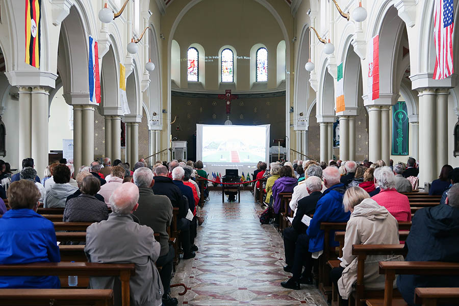 The Papal Mass from the Phoenix park live on the big screen in St Canices Church