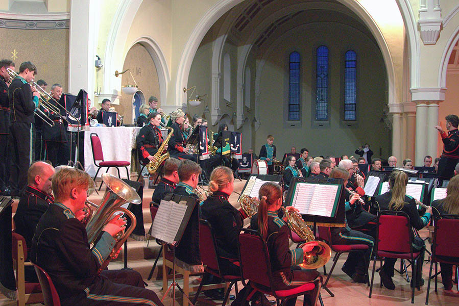 The Army Number 1 Band along with the Finglas Concert Band at a recital in St Canices Church