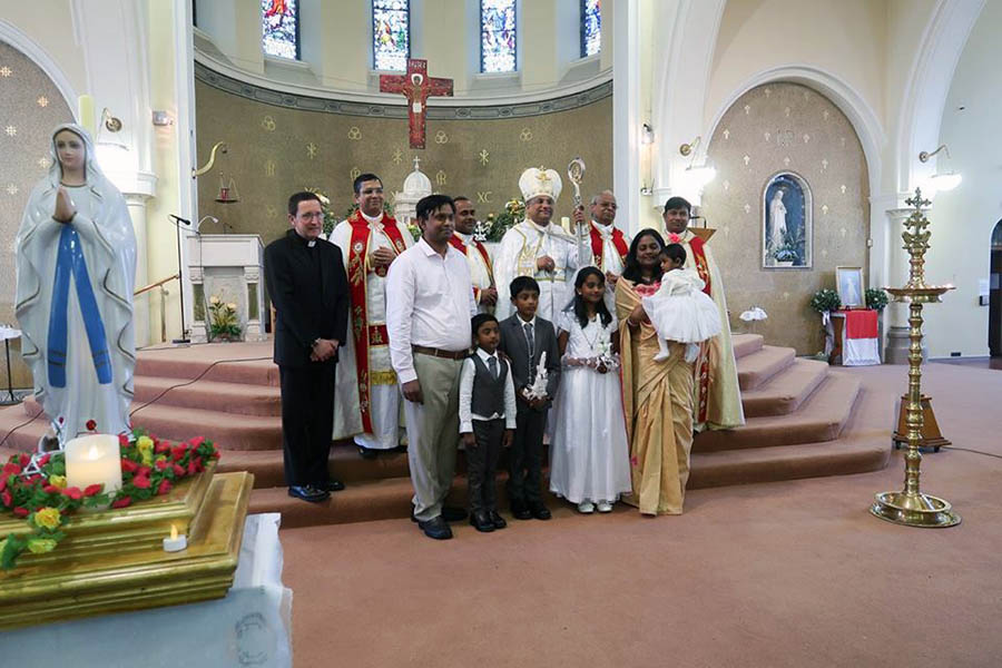 Syro Malabar Community celebrating feast day and first holy communion of children